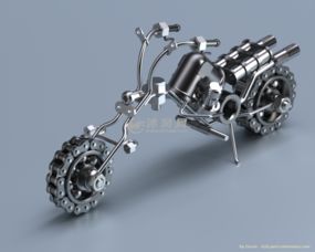 金属 机械 标准件摩托车设计模型